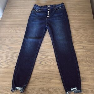 KanCan high waisted skinny jeans with button front size 11/29